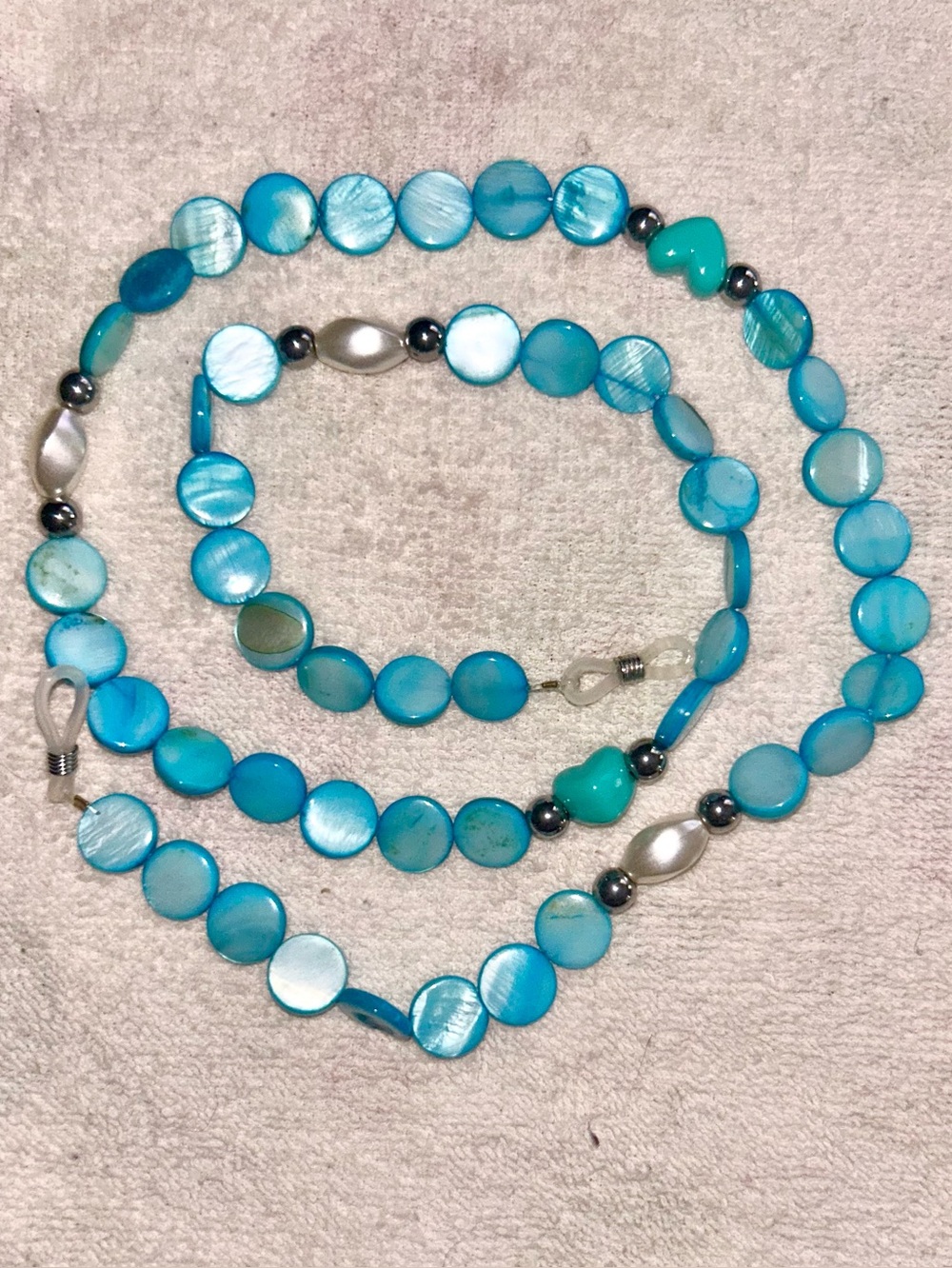 Turquoise Blue Beaded Eyewear Chain - Women Jewelry